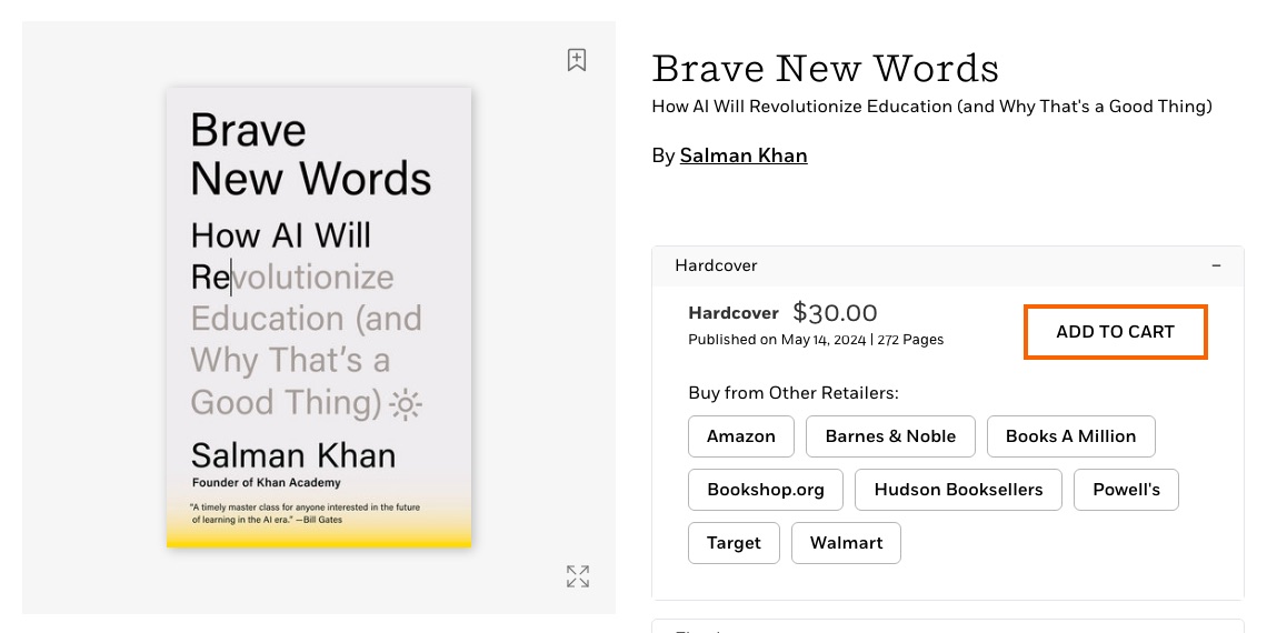 The publisher's page for Brave New Words, October 2026. Cover: Viking, Penguin Random House.