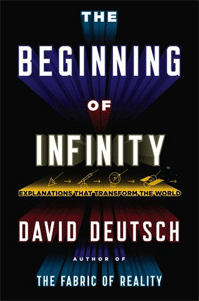 Cover of the US edition of The Beginning of Infinity, taken from the books page of David Deutsch's own site, daviddeutsch.org.uk.